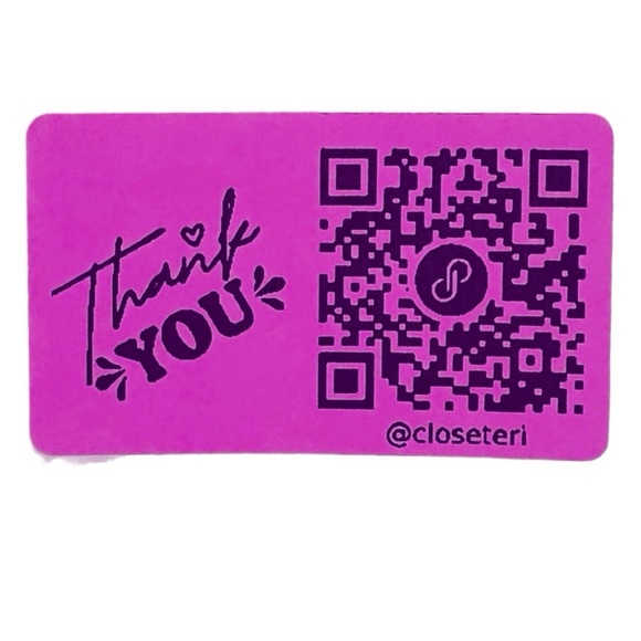 100 Custome 2.25 x 1.25 Stickers w/ Your Poshmark QR Code 6 Colors To Choose - Picture 3 of 3